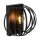 Wandlampe Metall Schwarz Drahtschirm E14 H:17 cm modern