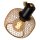 Deckenlampe schwenkbar Schwarz Messing E14 L:14,5 cm