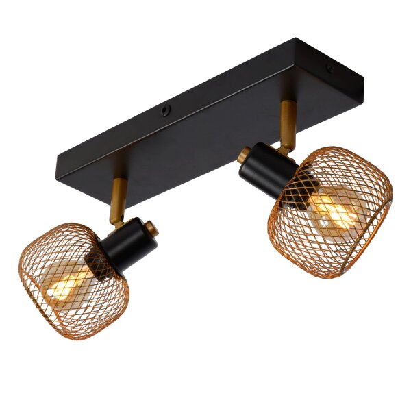 Deckenlampe verstellbar Schwarz Messing E14 L:31 cm