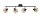 Deckenspot flexibel Schwarz Messing E14 L:76 cm Vintage