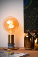 Tischlampe Kabelschalter Stahl Messing E27 Vintage