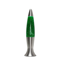 Retro Lavalampe ANGELINA Gr&uuml;n Glitter Silber 40cm