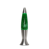 Retro Lavalampe ANGELINA Grün Glitter Silber 40cm