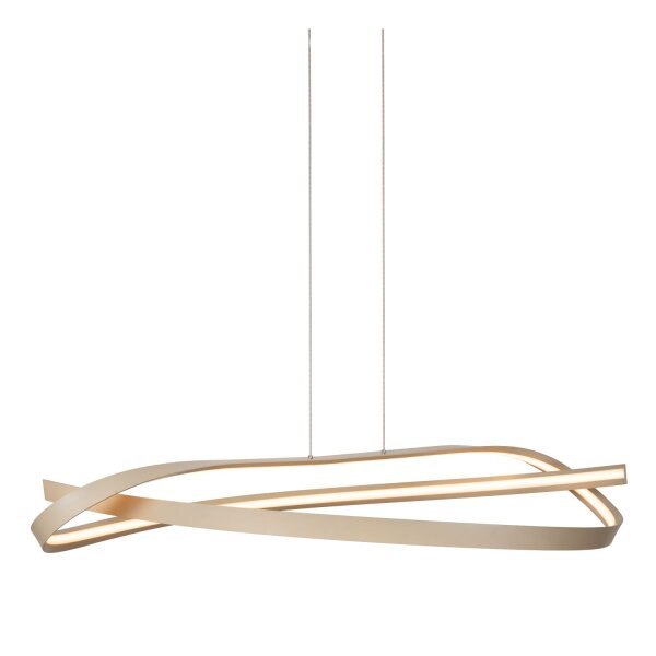 LED Pendelleuchte Aluminium Taupe 2200-3000K L:110 cm