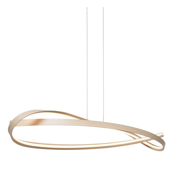 LED Pendelleuchte Aluminium Taupe 2200-3000K L:110 cm