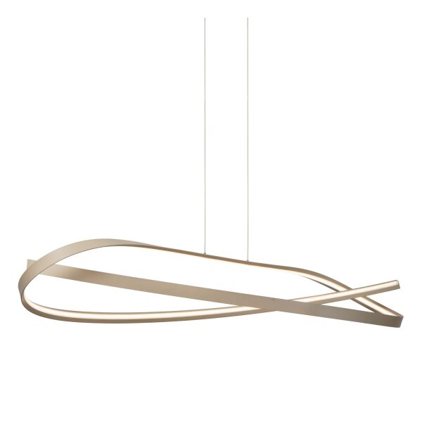 LED Hängelampe Aluminium Taupe CCT 2200-3000K L:140 cm