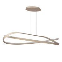 LED Hängelampe Aluminium Taupe CCT 2200-3000K L:140 cm
