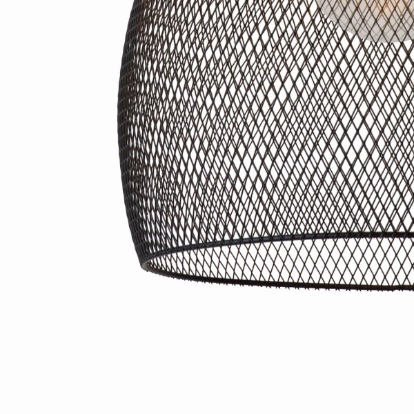Hängelampe verstellbar Schwarz Vintage E27 Ø28 cm rund