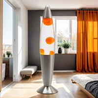 Fr&ouml;hliche Lavalampe TIMMY Wachs Orange H:36cm