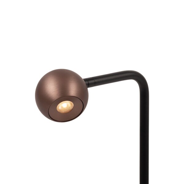 LED Tischleuchte dimmbar schwenkbar Kaffeebraun 2700K