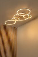 LED Deckenlampe drehbar Taupe CCT 2700-4000K L:132 cm