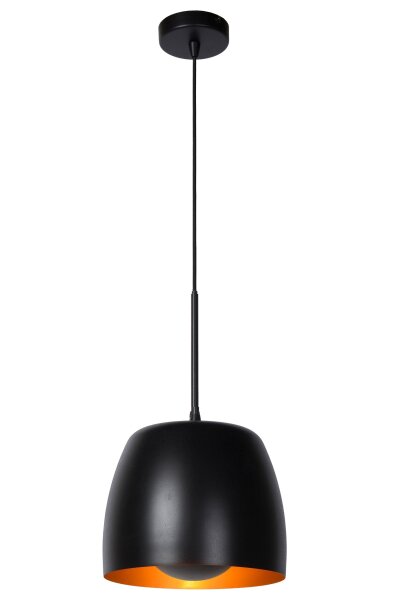 Hängelampe verstellbar Metall Schwarz E27 Ø24 cm modern