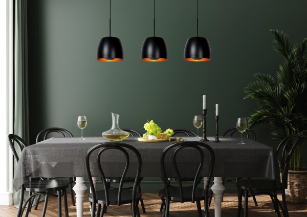 Hängelampe Metall Schwarz E27 L:104 cm modern