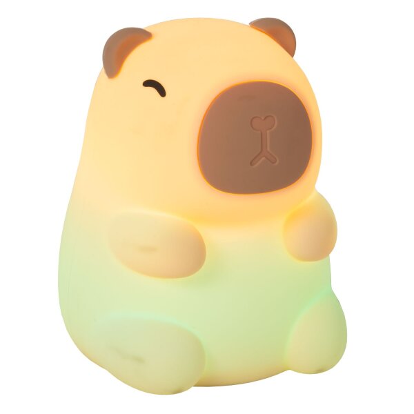 LED Nachtlicht Akku Capybara dimmbar RGB 2100K 11,6 cm