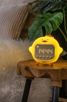 LED Nachtlicht Akku Ente Uhr Wecker Musik 2100K 12 cm