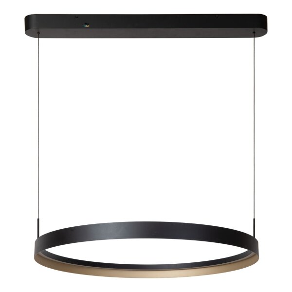 LED Pendelleuchte Schwarz Ring CCT 2200-3000K L:80 cm