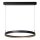 LED Pendelleuchte Schwarz Ring CCT 2200-3000K L:80 cm