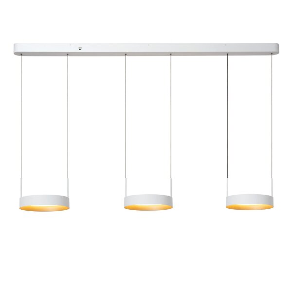 LED Pendelleuchte Alu Weiß 3-flammig 2200-3000K