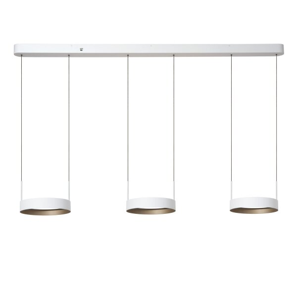 LED Pendelleuchte Alu Weiß 3-flammig 2200-3000K