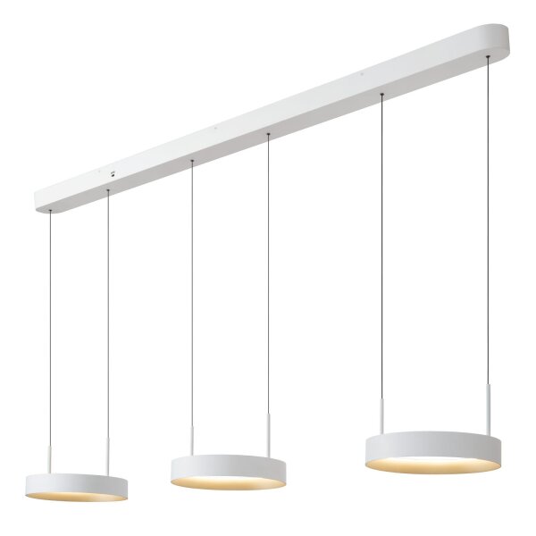 LED Pendelleuchte Alu Weiß 3-flammig 2200-3000K