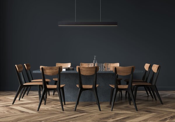 LED Hängelampe Up Down Metall Schwarz 2700K L:119 cm
