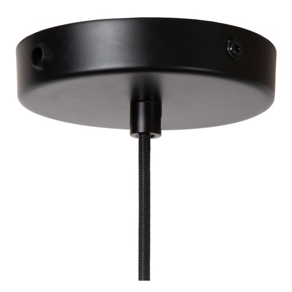 Hängelampe Filz Glas Schwarz Terrakotta E27 B:40 cm