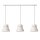 Hängelampe verstellbar Papier Beige Weiß E27 130 cm