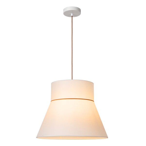 Pendelleuchte blendarm Papier Beige Weiß E27 Ø45 cm