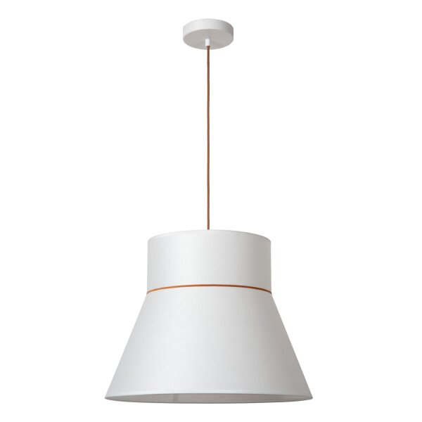 Pendelleuchte blendarm Papier Beige Weiß E27 Ø45 cm