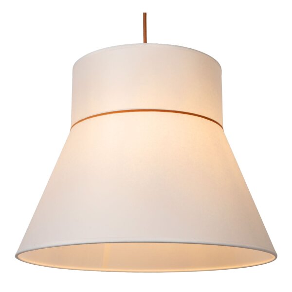 Pendelleuchte blendarm Papier Beige Weiß E27 Ø45 cm