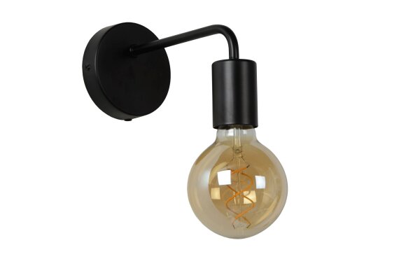 Wandlampe Schwarz Vintage minimalistisch E27 T:20 cm