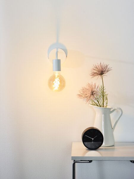 Wandlampe Weiß Vintage minimalistisch E27 B:10 cm