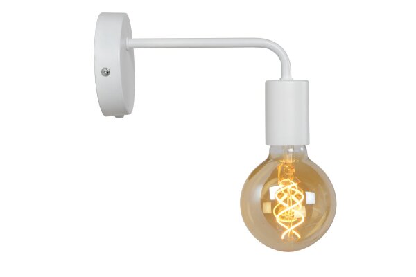 Wandlampe Weiß Vintage minimalistisch E27 B:10 cm
