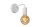 Wandlampe Weiß Vintage minimalistisch E27 B:10 cm