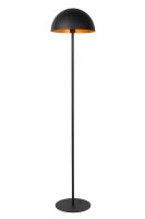 Stehlampe indirekt Stahl Schwarz Pilzlampe E27 160 cm