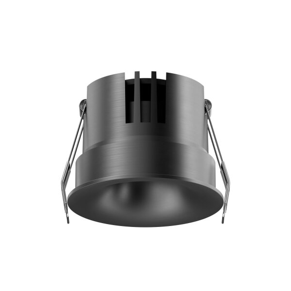 LED Einbauleuchte Schwarz-Chrom CCT 2700-4000K Ø8 cm