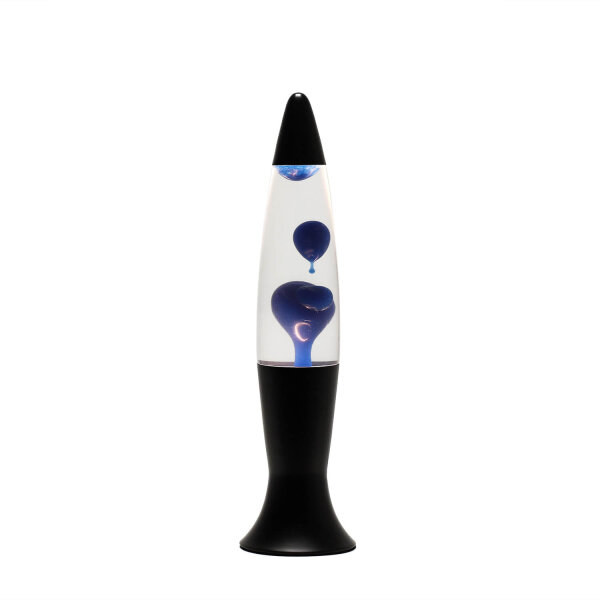 Retro Lavalampe Blau Schwarz 40cm G9 elegant ROXY