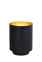 Tischlampe Metall Schwarz klein E14 H:16 cm modern