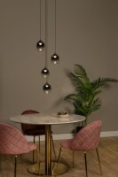 LED Hängelampe Metall Schwarz Rauchglas 3000K L:36 cm