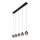 LED Pendelleuchte Metall Schwarz Rauchglas 3000K 127 cm
