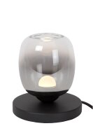 LED Tischleuchte Metall Rauchglas 3000K &Oslash;15 cm rund
