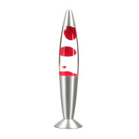 Auffallende Lavalampe Rot Transparent H:36cm TIMMY