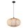 Pendelleuchte Bambus Holz Schwarz E27 Ø45 cm rund