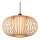 Pendelleuchte Bambus Holz Schwarz E27 Ø45 cm rund