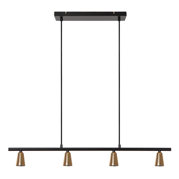 Hängelampe verstellbar Schwarz Champagner GU10 L:95 cm