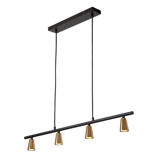 Hängelampe verstellbar Schwarz Champagner GU10 L:95 cm