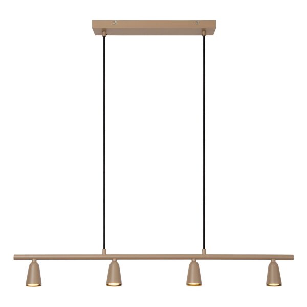 Hängelampe verstellbar Taupe Schwarz GU10 L:95 cm