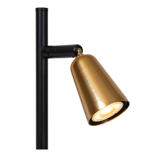Tischlampe flexibel Schwarz Champagner GU10 H:46 cm