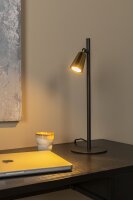 Tischlampe flexibel Schwarz Champagner GU10 H:46 cm