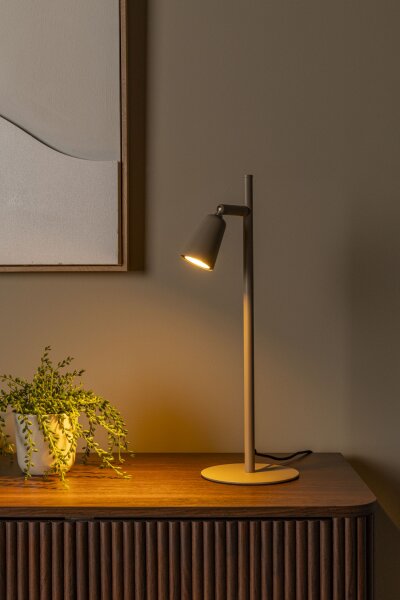 Tischlampe verstellbar Taupe GU10 H:46 cm modern